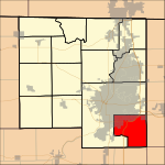 Map highlighting Cherry Valley Township, Winnebago County, Illinois